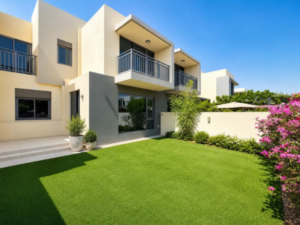 Maple townhouses for sale Dubai Hills Estate garden