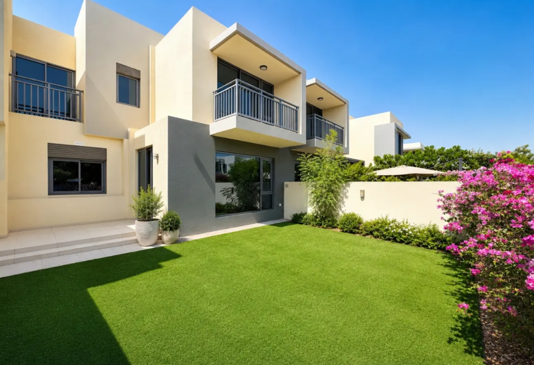 Maple townhouses for sale Dubai Hills Estate garden