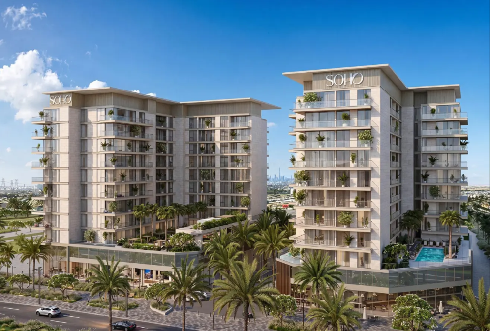 Berkeley by Soho Dubai Hills Estate studio for sale facade