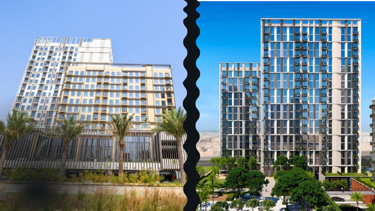 Collective vs Socio comparison Dubai Hills Estate
