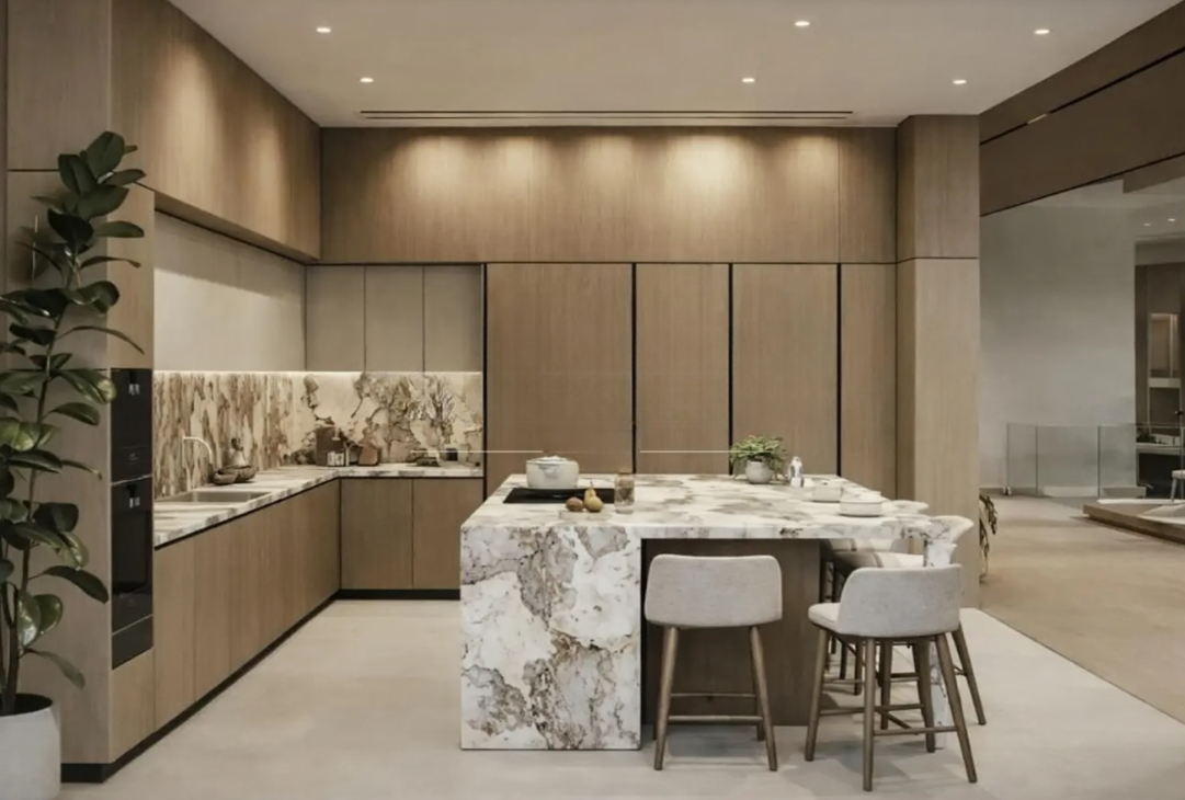 Emerald Hills custom villas Emaar Dubai Hills Estate 6 BR open kitchen