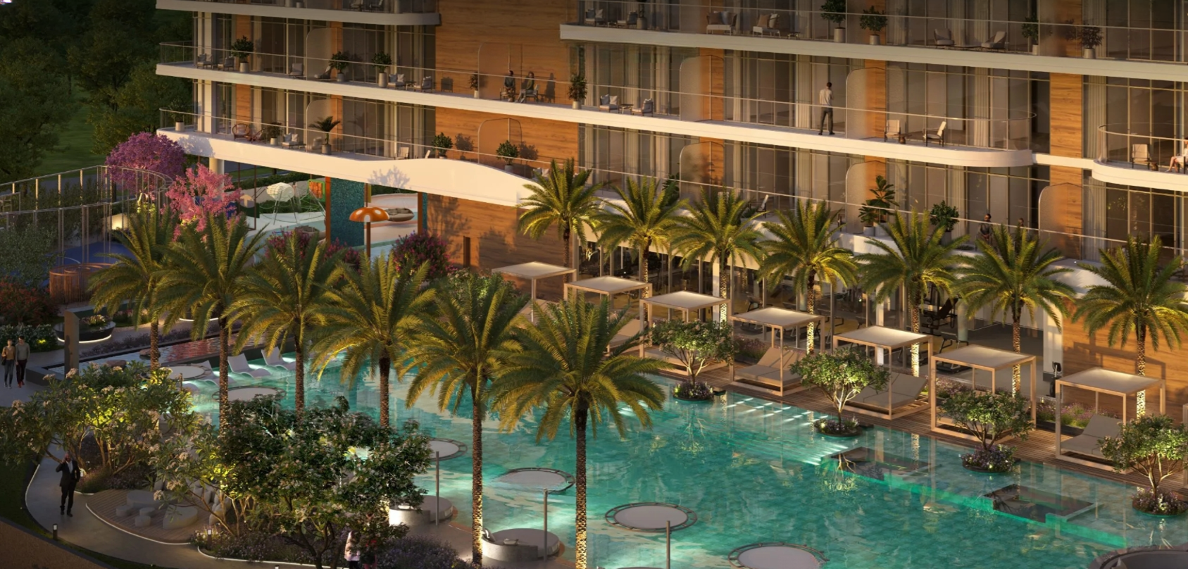 Golf Residences by Fortimo about the project pool