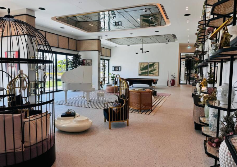 Golfville building about Emaar DHE lobby coliving