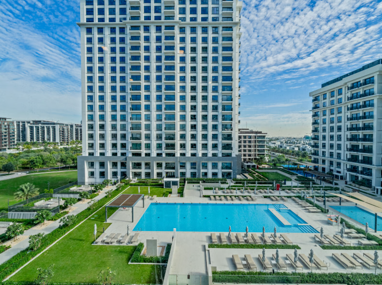 Lime Gardens Dubai Hills Estate about project pool
