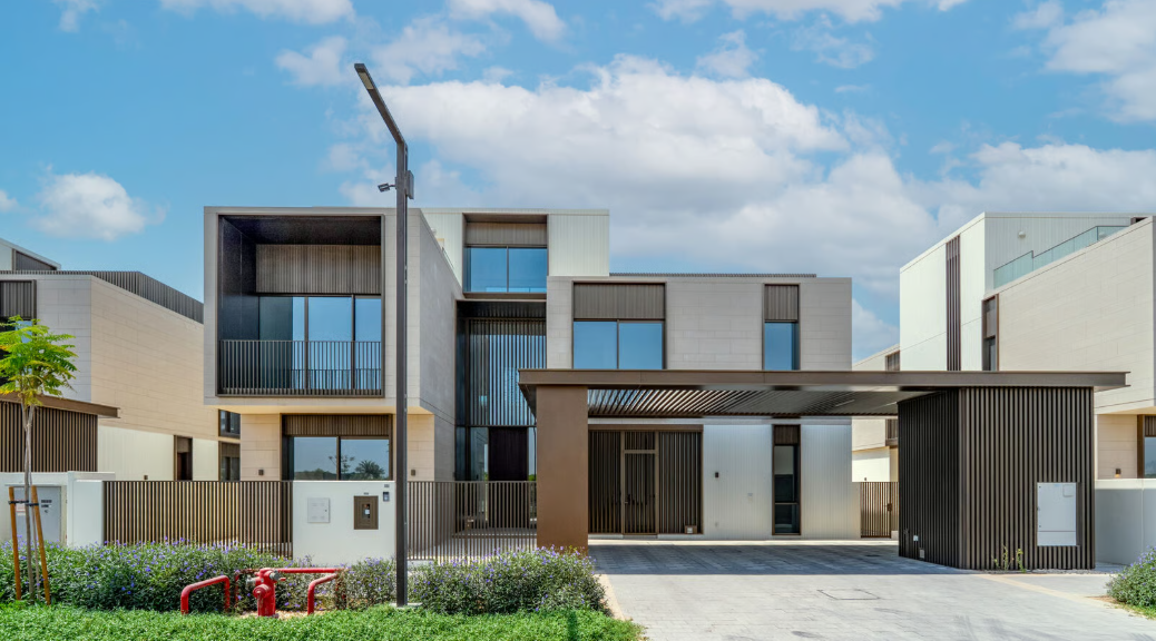 Palm Hills Dubai Hills Estate villa community facade