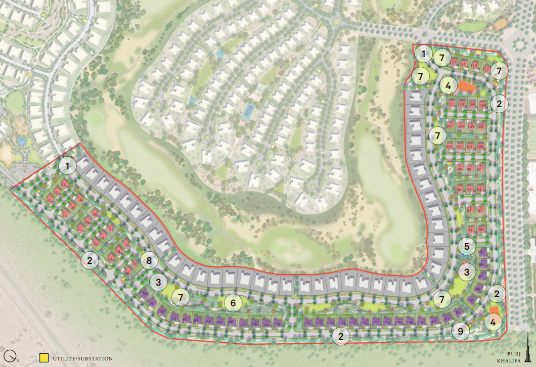 Palm Hills Dubai Hills Estate villa community 5 BR location