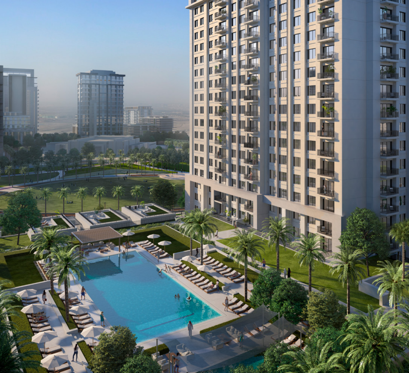 Park Field about the project Emaar Dubai Hills Estate pool
