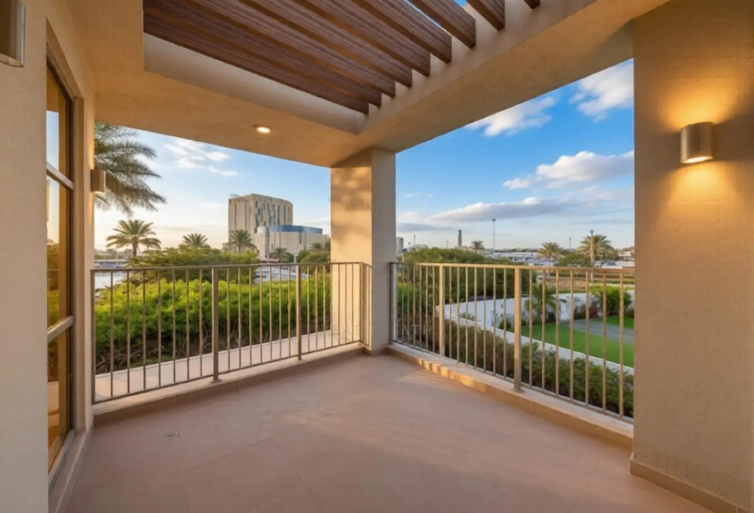Sidra 3 four-bedroom villa Dubai Hills Estate resale balcony