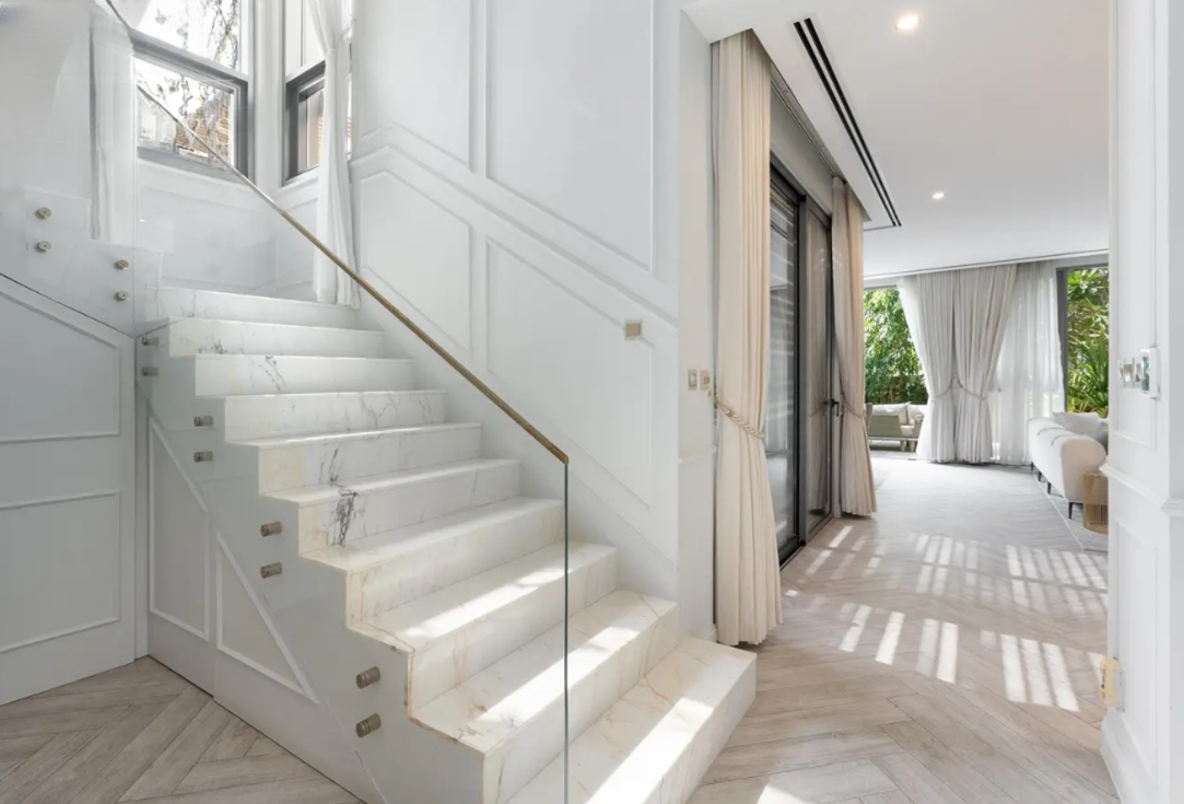Sidra 4 bedroom corner plot villa resale Dubai Hills Estate stairs