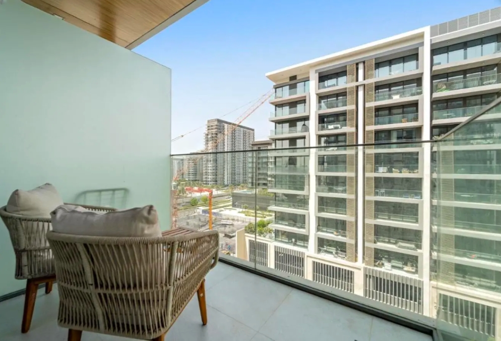 The Grove by Iman studio for sale Dubai Hills Estate balcony view