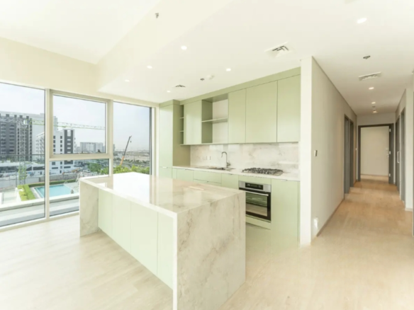 Golf Suites 3 BR resale Dubai Hills Estate kitchen island