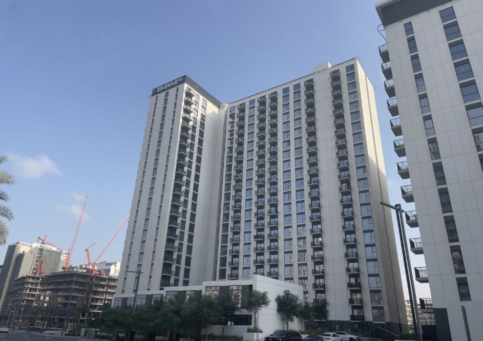 Park Ridge podium towhouse duplex resale Dubai Hills facade