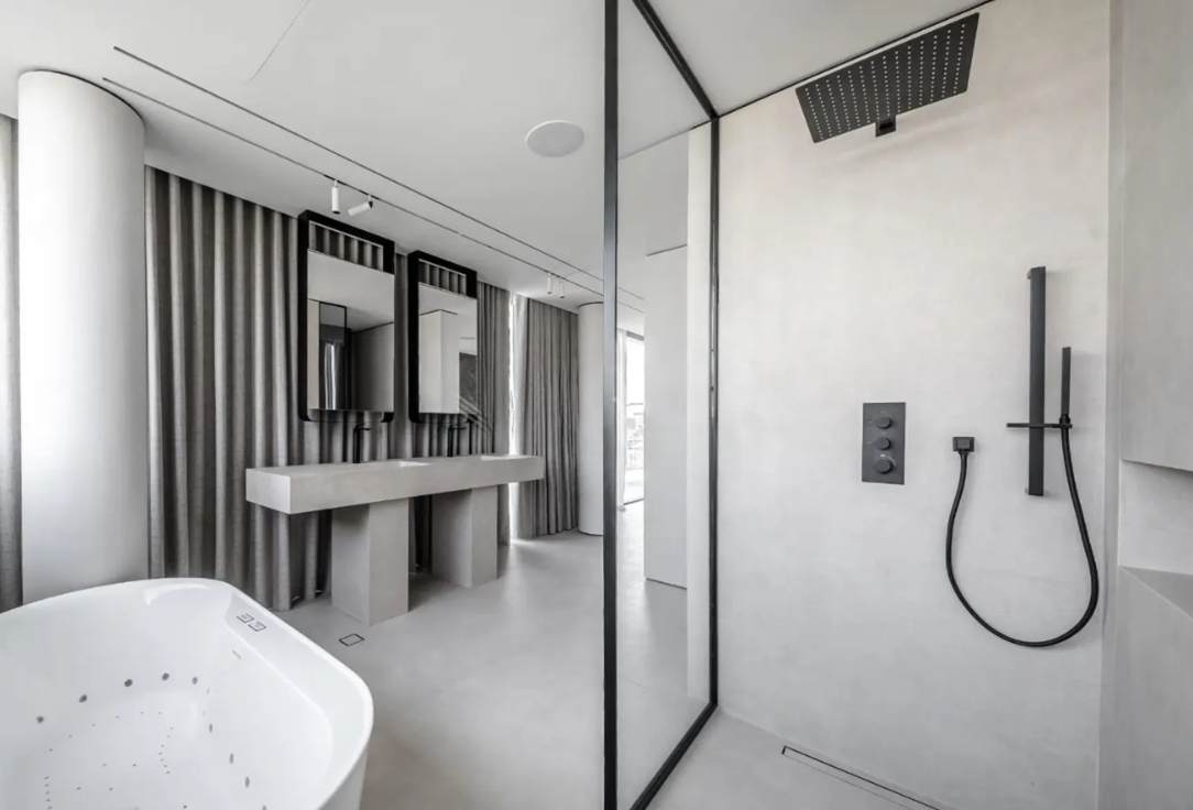 Emerald Hills custom-built modern 4 BR villa resale master-bathroom